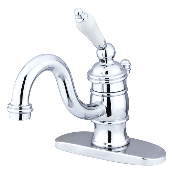 Victorian, 4" Centerset Single, Handle Bathroom Faucet, Chrome